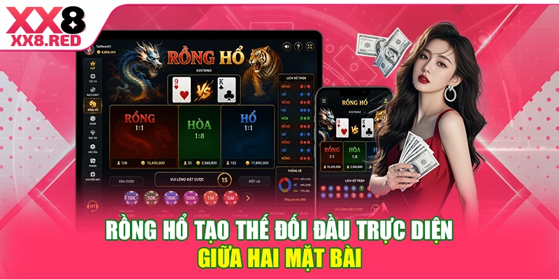 Rồng hổ tạo thế đối đầu trực diện giữa hai mặt bài