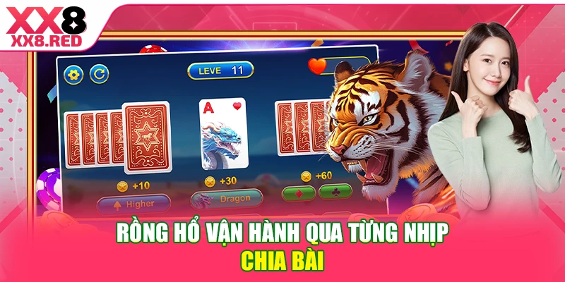 Rồng hổ vận hành qua từng nhịp chia bài